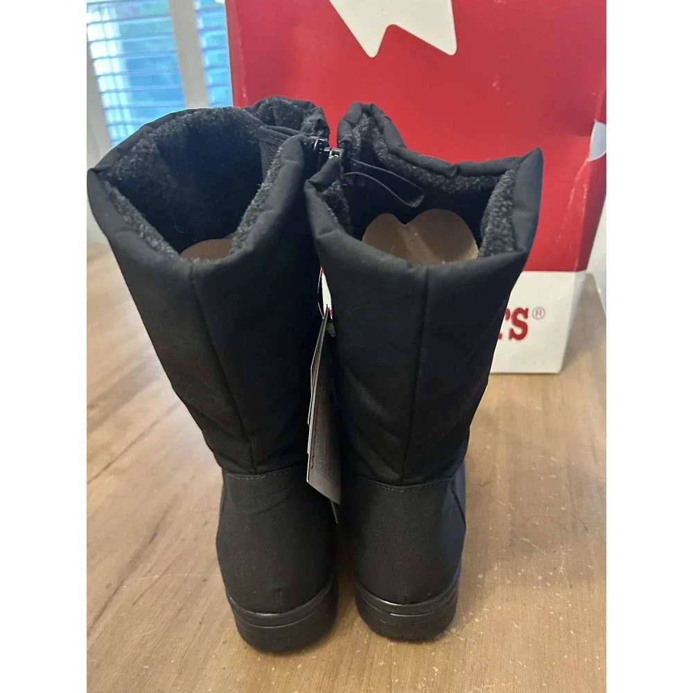 Toe Warmers Boots Womens Size 8 2W Wide Black On-The-Go Waterproof Snow T99851